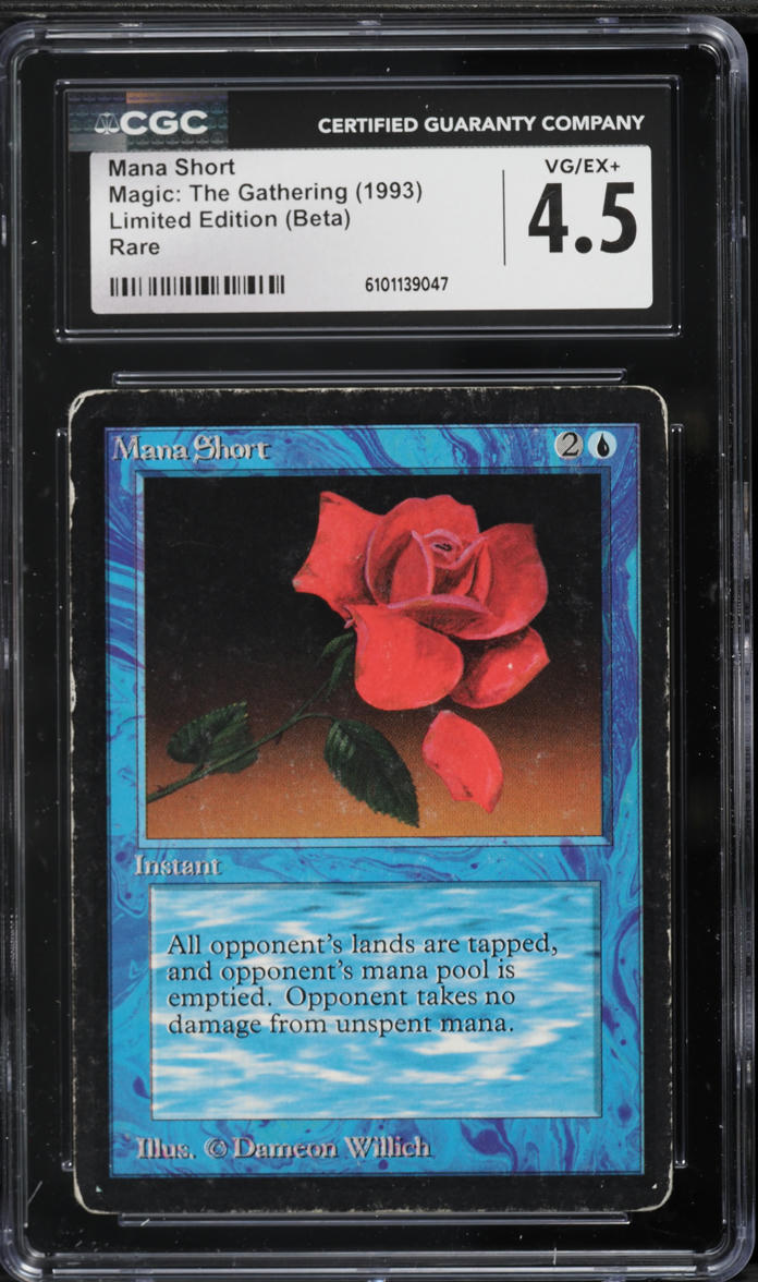 1993 Magic The Gathering MTG Beta Mana Short CGC 4.5 VGEX+