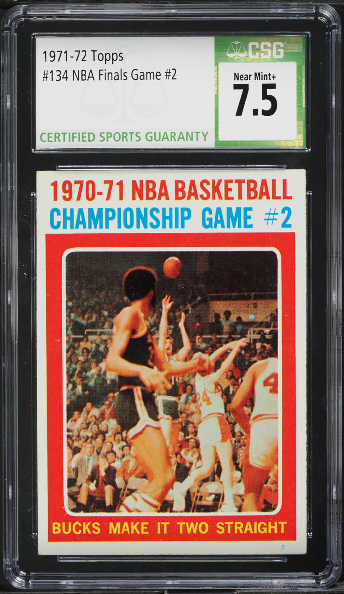 1971 Topps Basketball Lew Alcindor CHAMPIONSHIP GAME 2 #134 CSG 7.5 NRMT+
