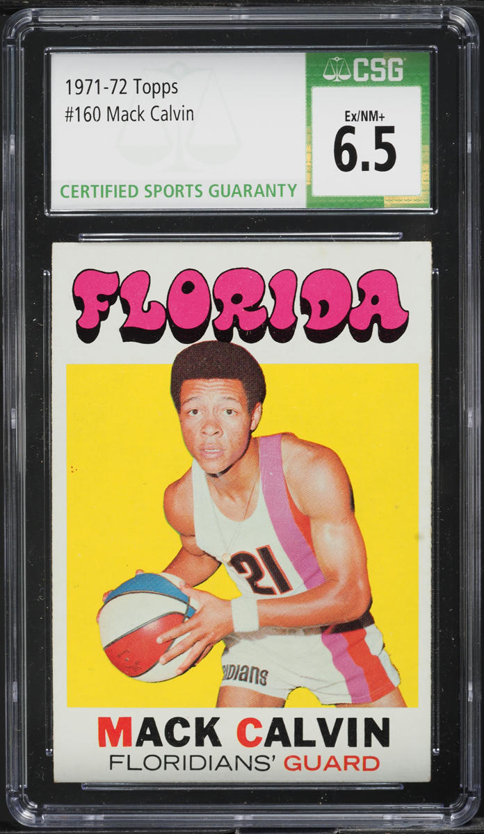 1971 Topps Basketball Mack Calvin #160 CSG 6.5 EXMT+