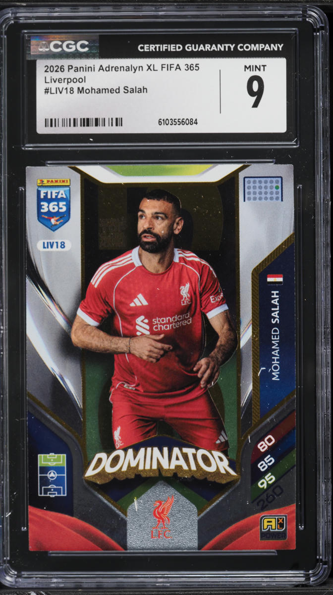 2026 Panini Adrenalyn XL FIFA 365 Liverpool Mohamed Salah #LIV18 CGC 9 MINT