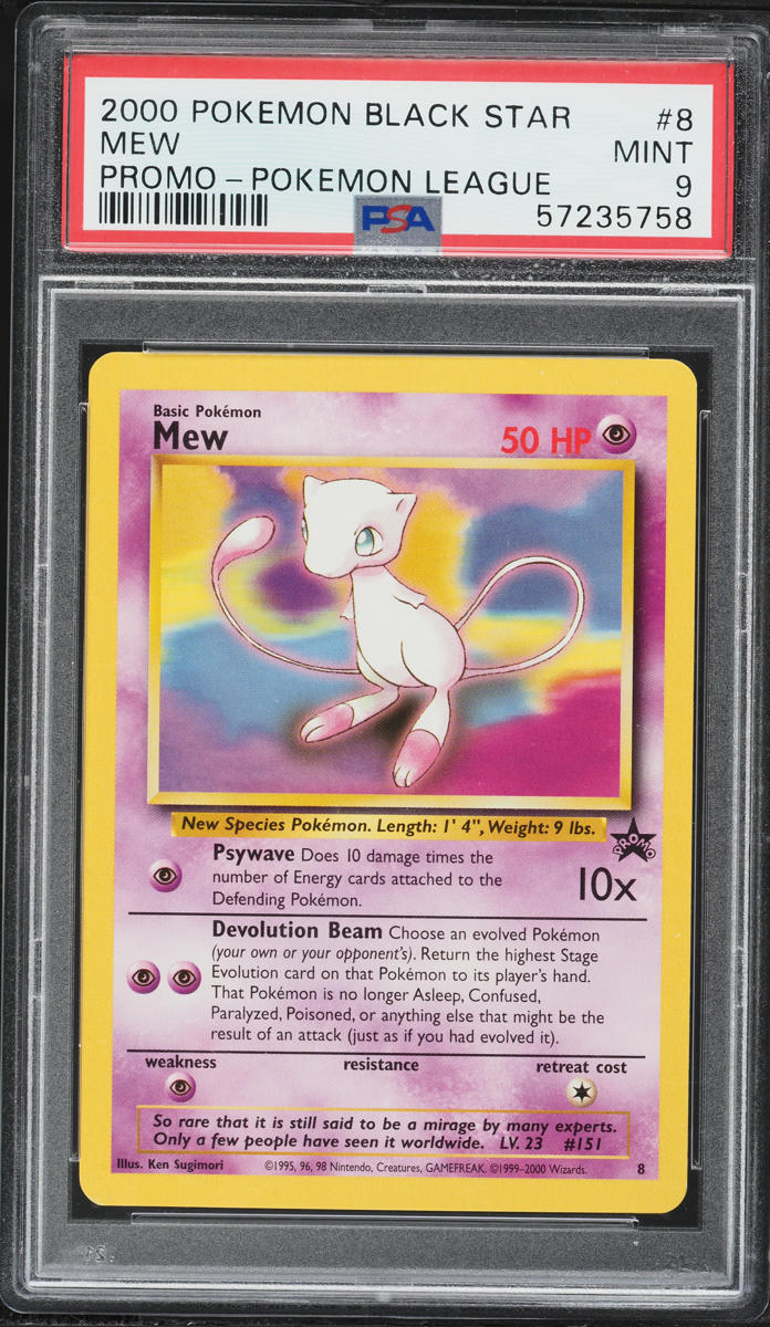 2000 Pokemon League Promo Mew #8 PSA 9 MINT