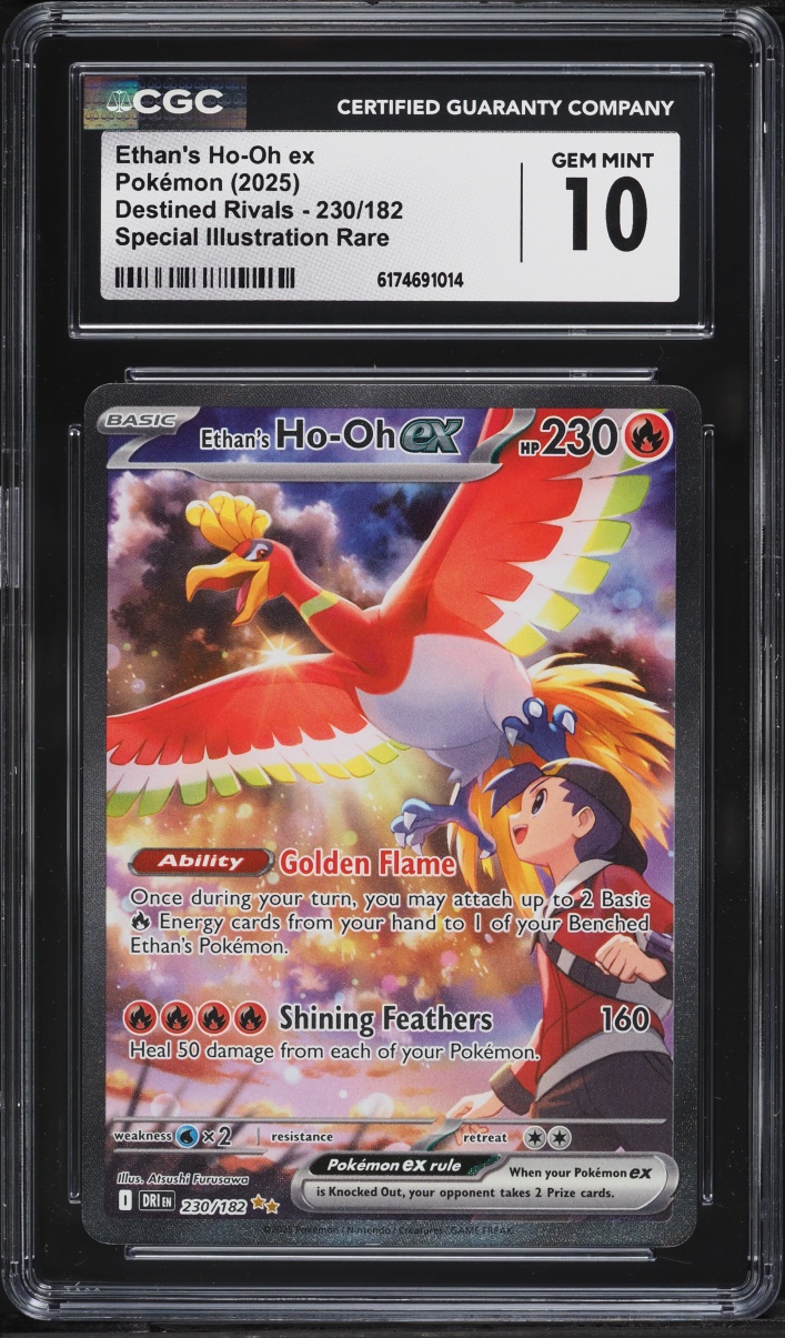 2025 Pokemon Scarlet & Violet Destined Rivals SIR Ethan's Ho-Oh Ex #230 CGC 10 GEM MINT