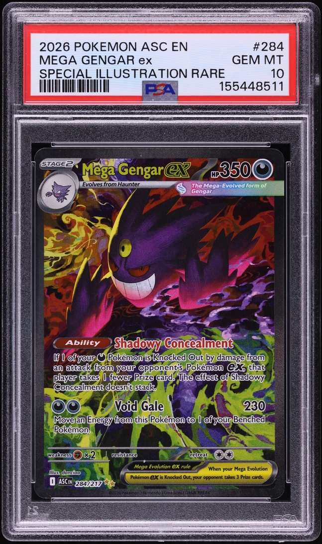2026 Pokemon Mega Evolution Ascended Heroes SIR Mega Gengar ex #284 PSA 10 GEM MINT