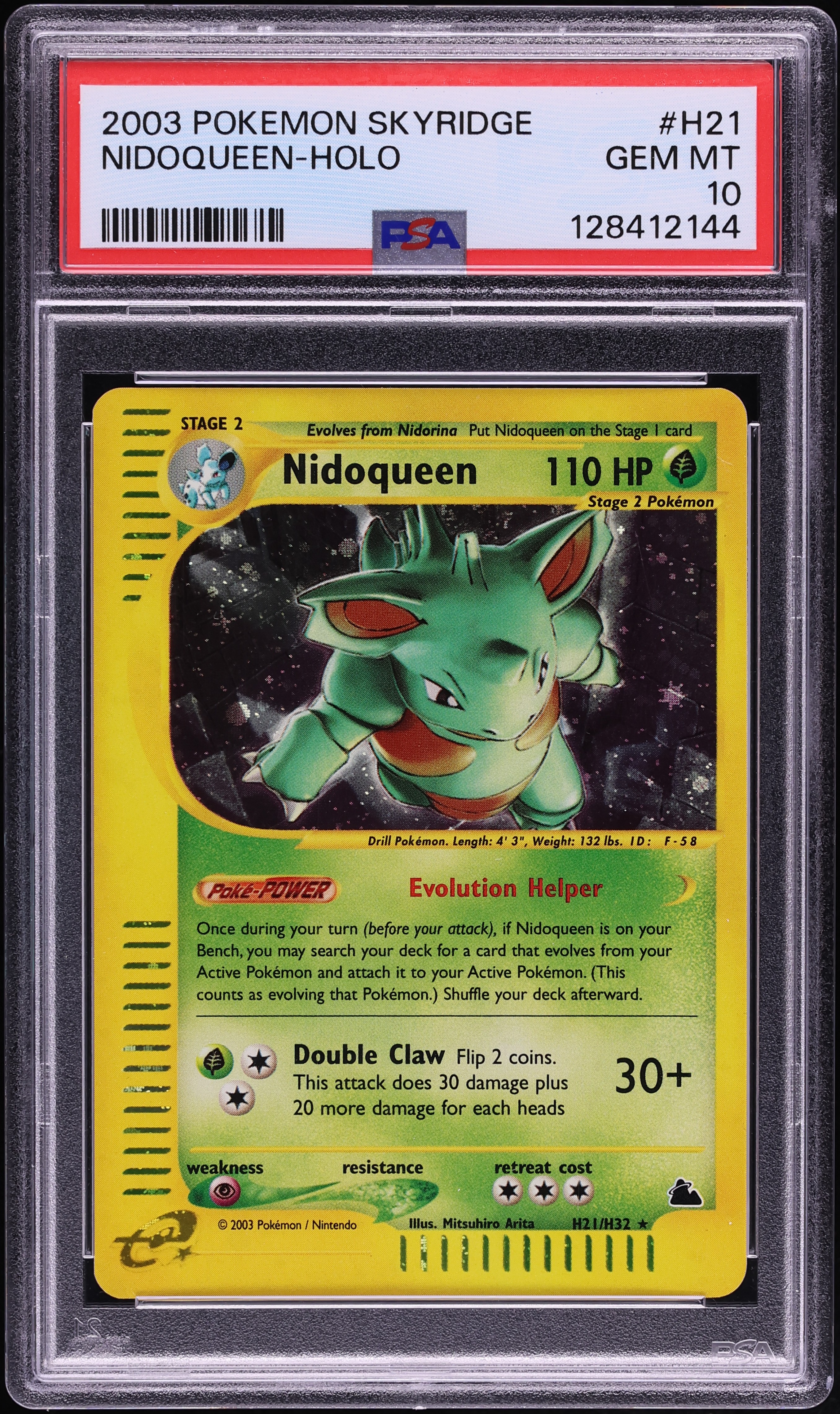 2003 Pokemon Skyridge Holo Nidoqueen #H21 PSA 10 GEM MINT