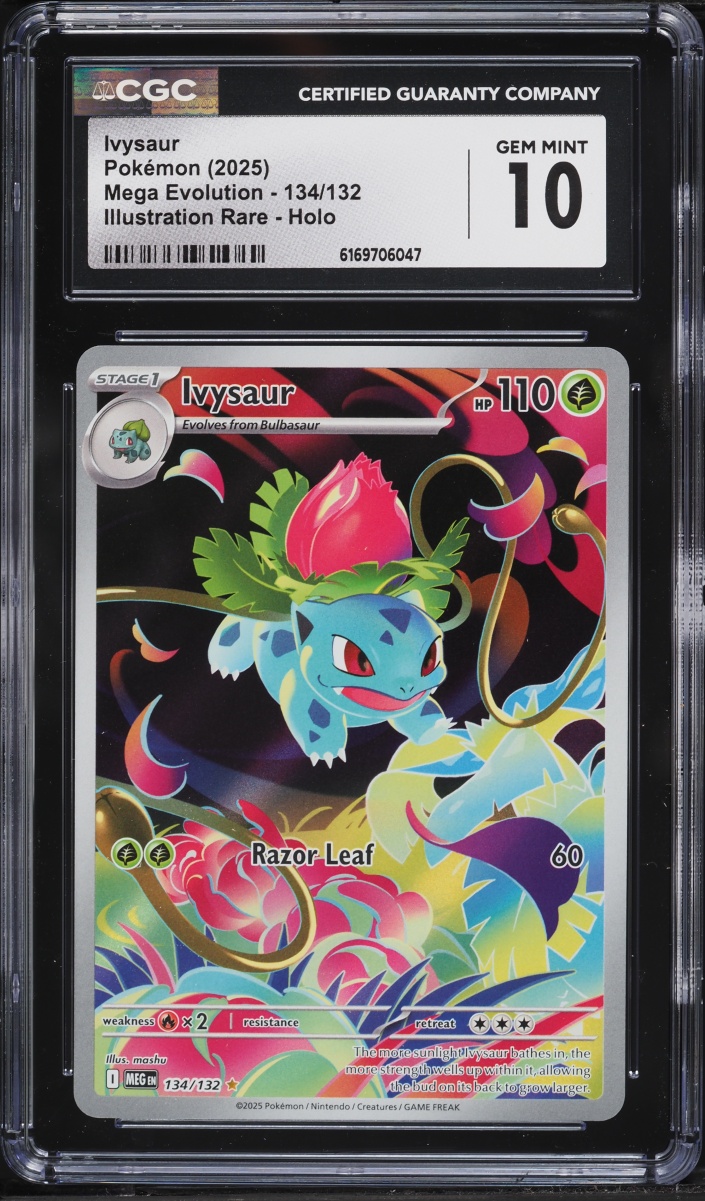 2025 Pokemon Mega Evolution IR Ivysaur #134 CGC 10 GEM MINT