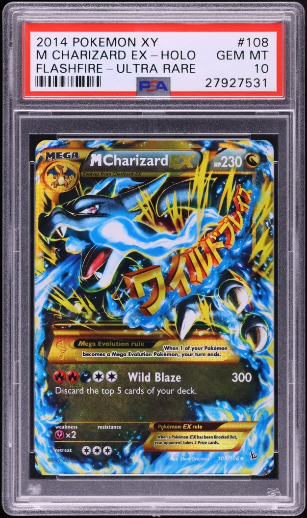 2014 Pokemon XY Flashfire Full Art M Charizard EX #108 PSA 10 GEM MINT