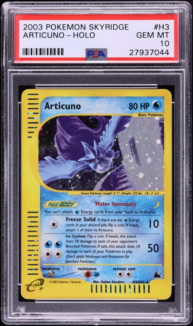 2003 Pokemon Skyridge Holo Articuno #H3 PSA 10 GEM MINT