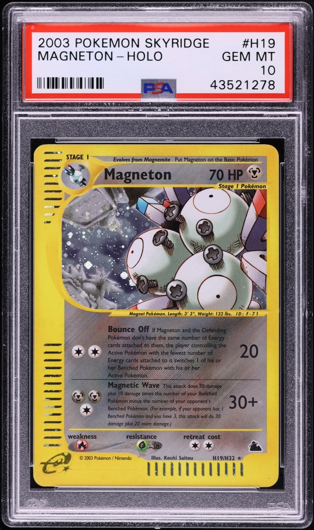 2003 Pokemon Skyridge Holo Magneton #H19 PSA 10 GEM MINT