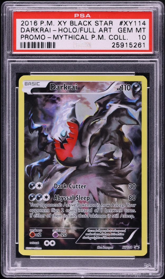 2016 Pokemon XY Promo Mythical Collection Full Art Darkrai #XY114 PSA 10 GEM MINT