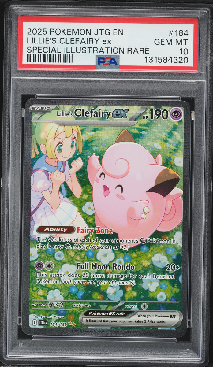 2025 Pokemon Scarlet & Violet Journey Together SIR Lillie's Clefairy ex #184 PSA 10 GEM MINT