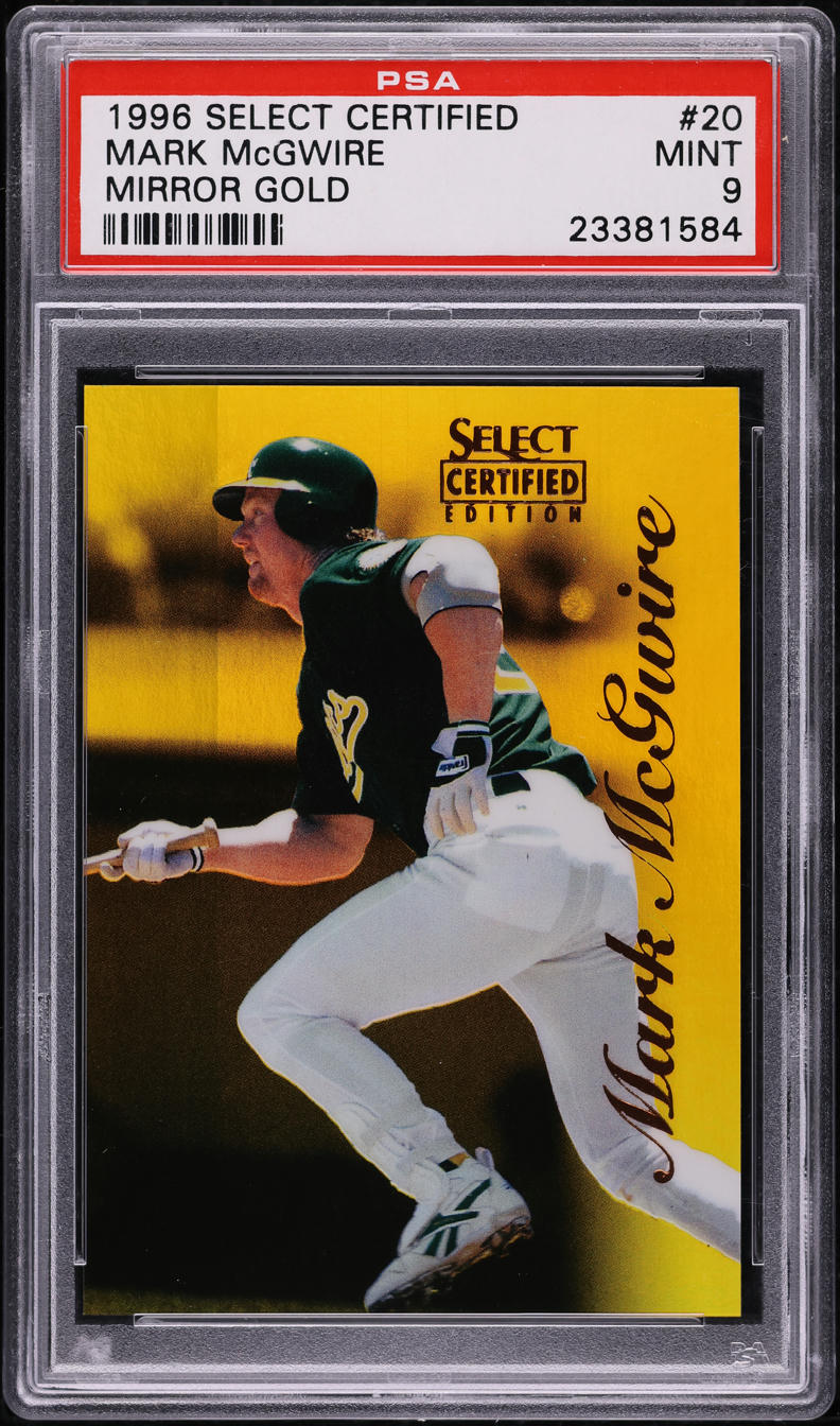 1996 Select Certified Mirror Gold Mark McGwire #20 PSA 9 MINT