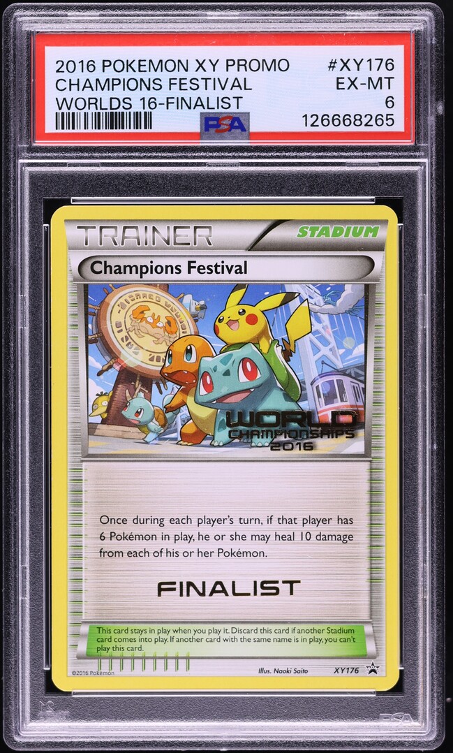 2016 Pokemon XY Black Star Promo Finalist Champions Festival #XY176 PSA 6 EXMT