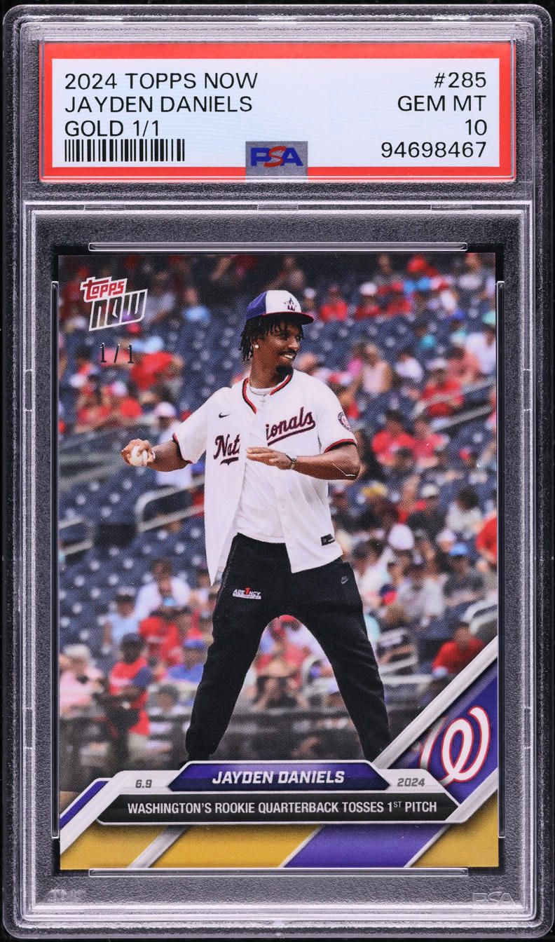 2024 Topps Now Gold Jayden Daniels ROOKIE 1/1 #285 PSA 10 GEM MINT