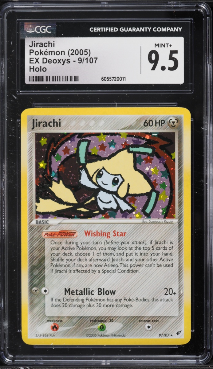 2005 Pokemon EX Deoxys Holo Jirachi #9 CGC 9.5 MINT+