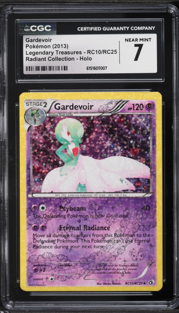 2013 Pokemon Black & White Legendary Treasures Radiant Holo Gardevoir #RC10 CGC 7 NRMT