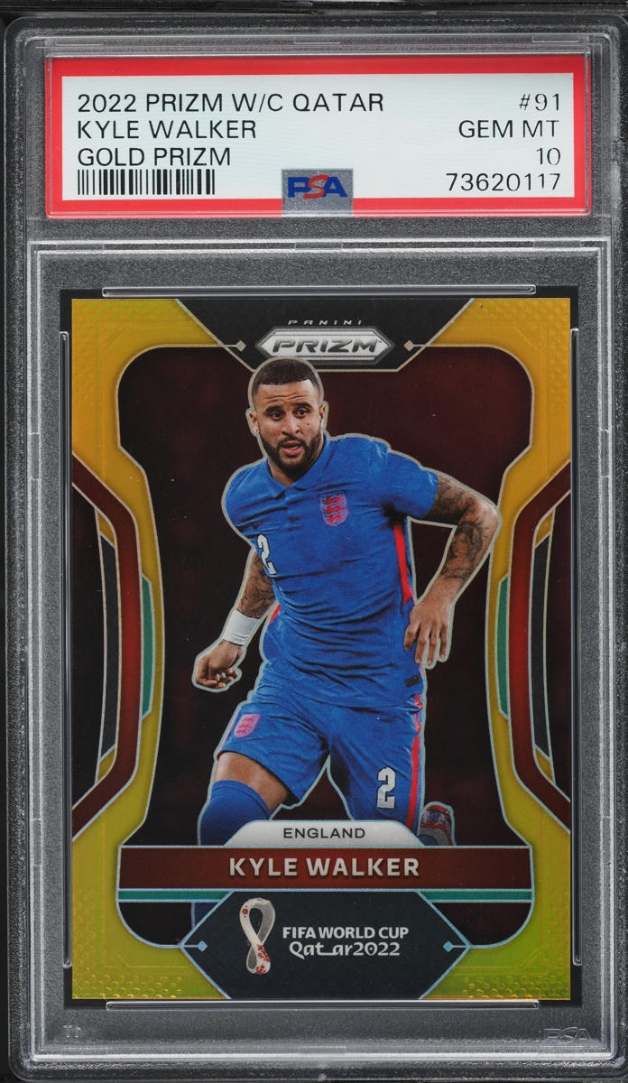 2022 Panini Prizm World Cup Qatar Gold Kyle Walker /10 #91 PSA 10 GEM MINT