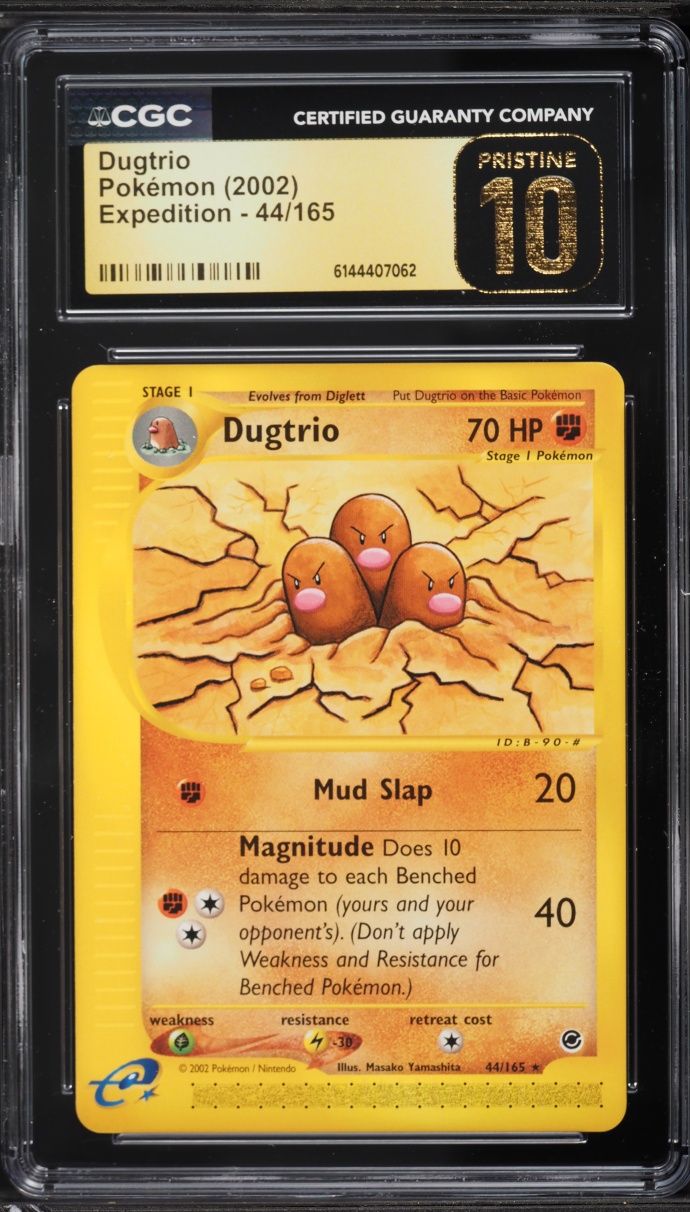 2002 Pokemon Expedition Dugtrio #44 CGC 10 PRISTINE