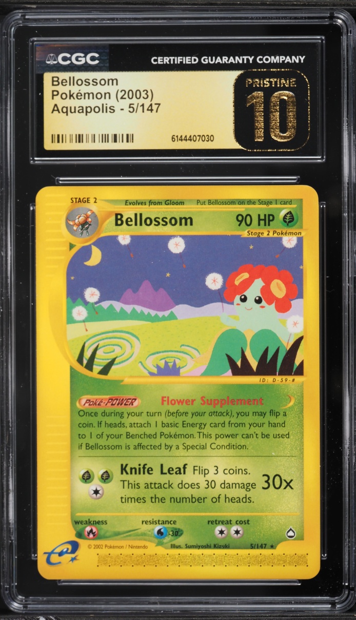 2003 Pokemon Aquapolis Bellossom #5 CGC 10 PRISTINE