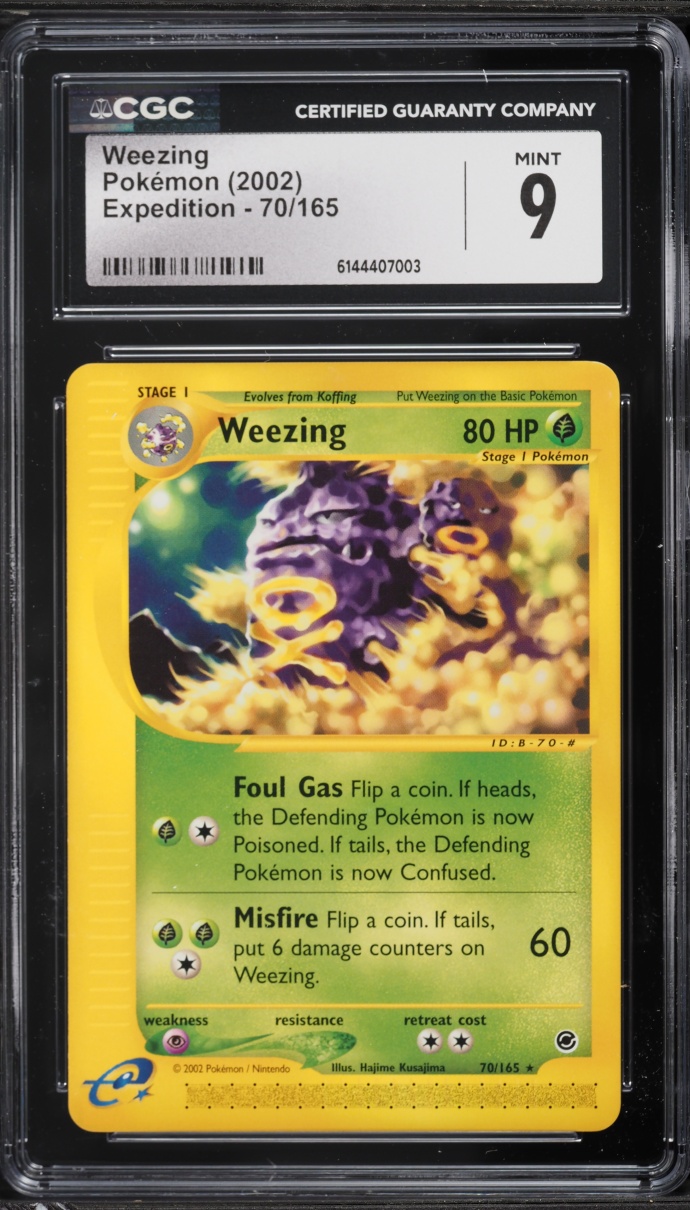 2002 Pokemon Expedition Weezing #70 CGC 9 MINT