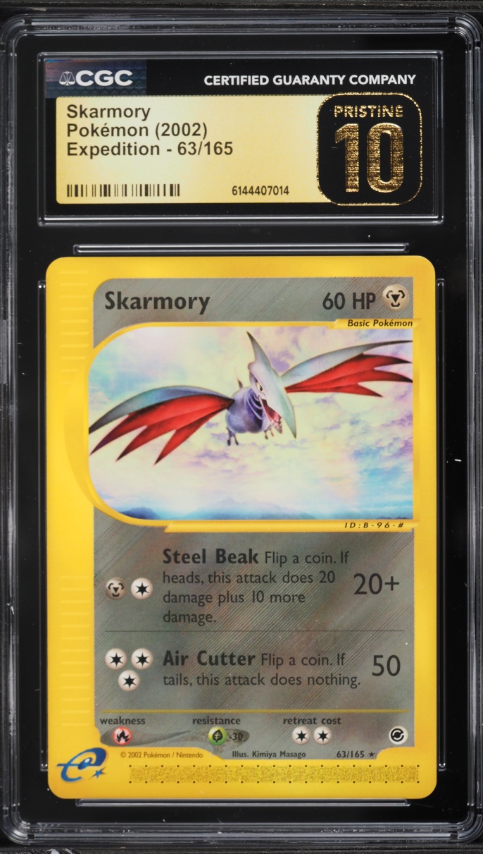 2002 Pokemon Expedition Skarmory #63 CGC 10 PRISTINE