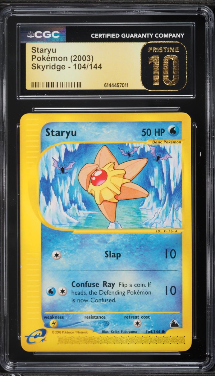 2003 Pokemon Skyridge Staryu #104 CGC 10 PRISTINE