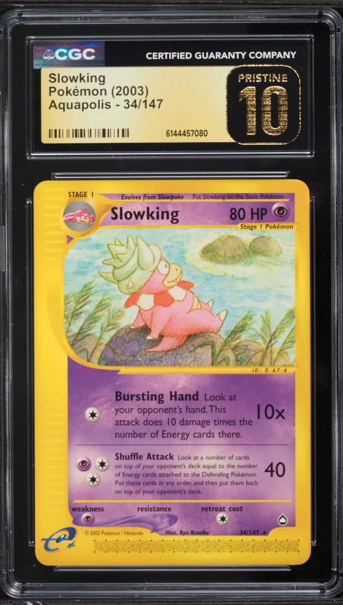 2003 Pokemon Aquapolis Slowking #34 CGC 10 PRISTINE
