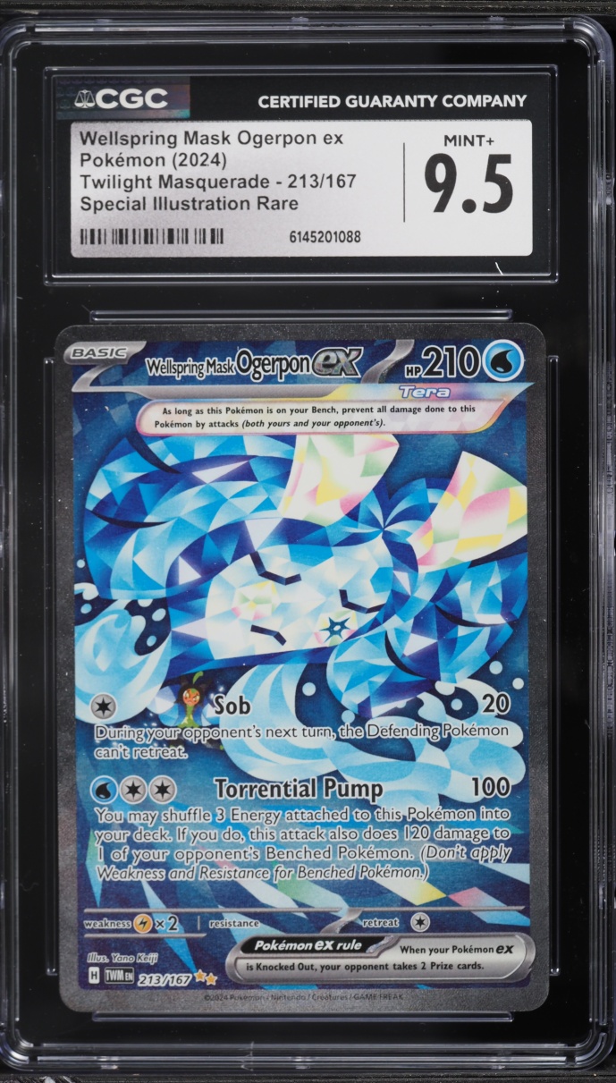 2024 Pokemon SV Twilight Masquerade SIR Wellspring Mask Ogerpon ex #213 CGC 9.5 MINT+