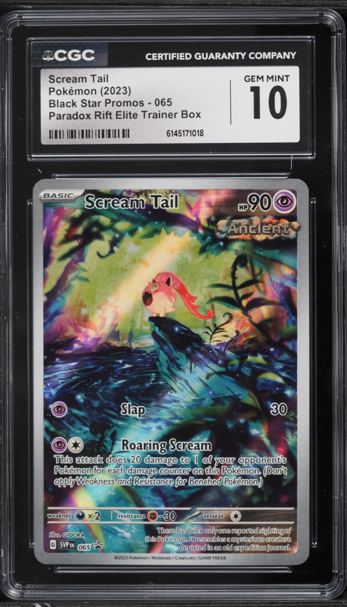 2023 Pokemon Scarlet & Violet Promo Paradox Rift ETB Full Art Scream Tail #65 CGC 10 GEM MINT