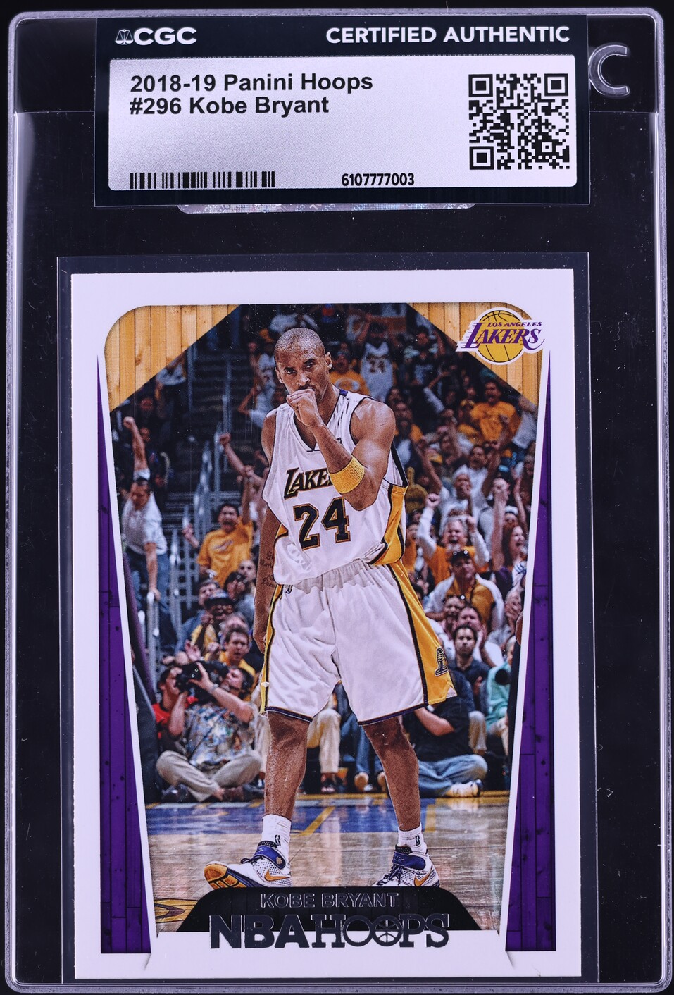 2018 Hoops Kobe Bryant #296 CGC AUTH