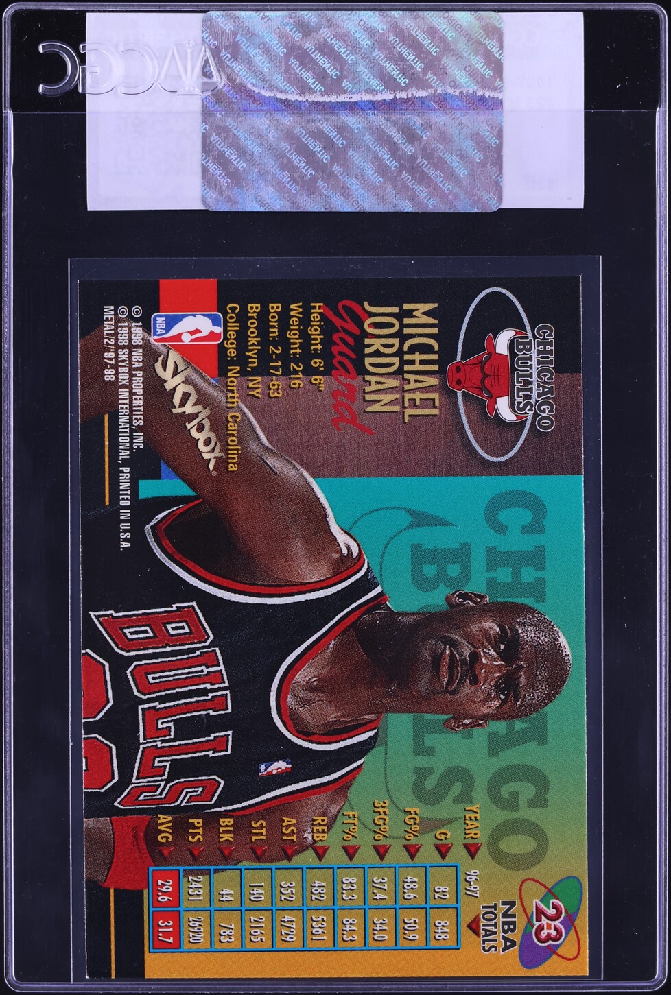 1997 Metal Universe Championship Michael Jordan #23 CGC AUTH