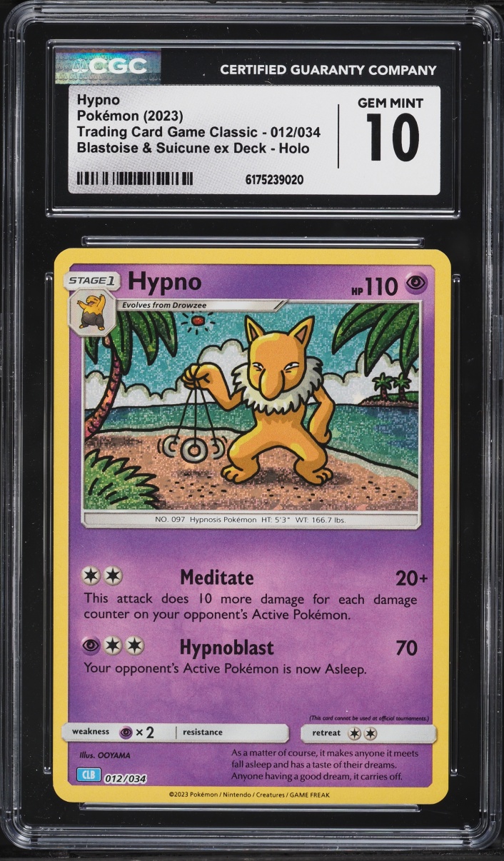 2023 Pokemon Scarlet & Violet TCG Classic Collection Holo Hypno #12 CGC 10 GEM MINT