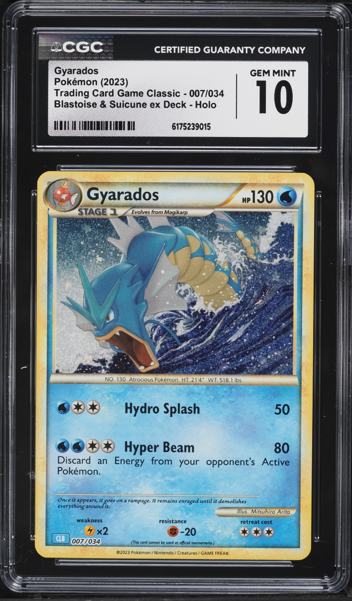 2023 Pokemon TCG Classic Collection Holo Gyarados #7 CGC 10 GEM MINT