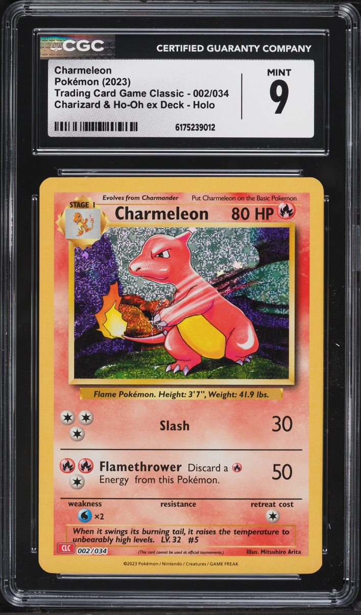 2023 Pokemon TCG Classic Charizard & Ho-Oh Ex Deck Holo Charmeleon #2 CGC 9 MINT