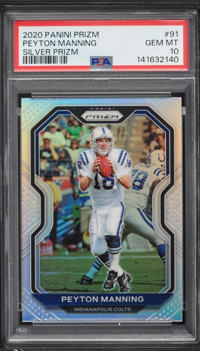 2020 Panini Prizm Silver Peyton Manning #91 PSA 10 GEM MINT