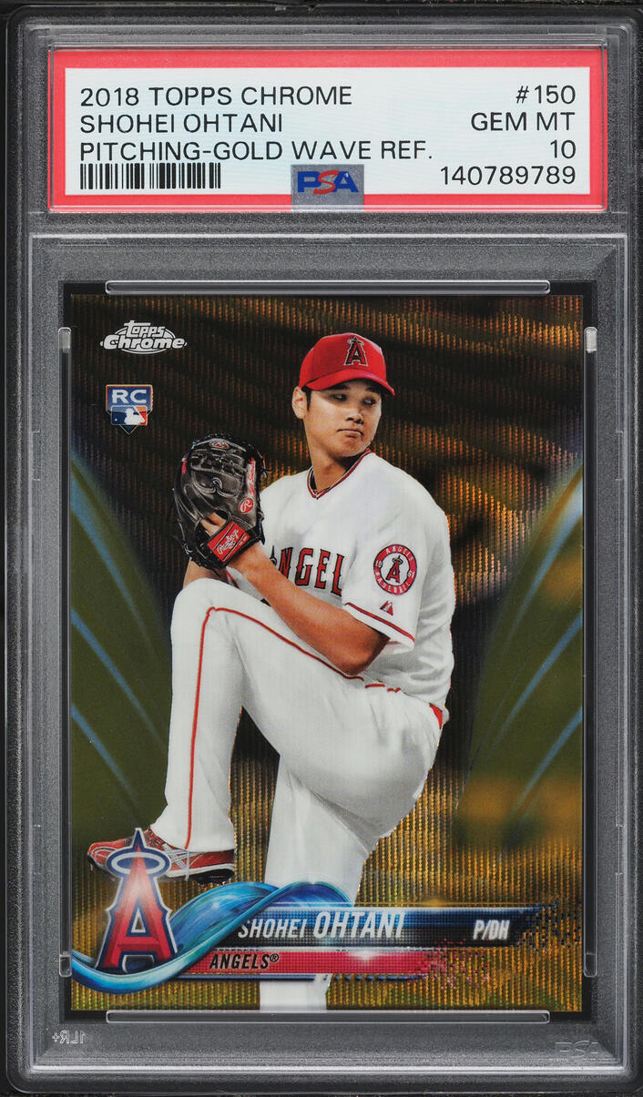 2018 Topps Chrome Gold Wave Refractor Shohei Ohtani ROOKIE /50 #150 PSA 10 GEM MINT