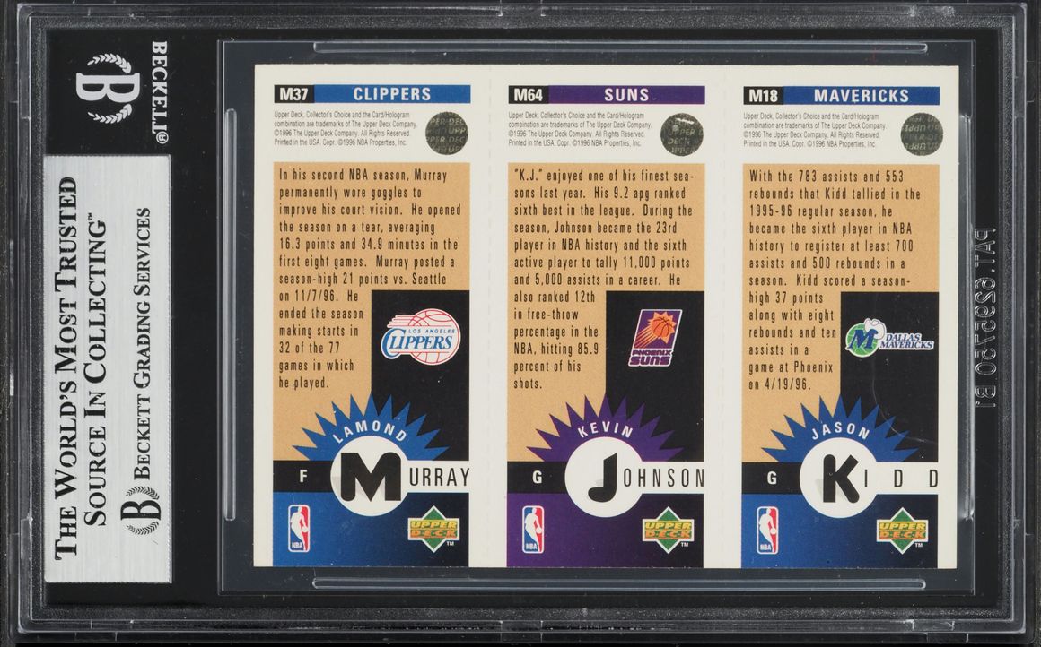 1996 Collector's Choice Mini-Cards Gold Kidd Johnson Murray #M37 BGS 8.5 NM-MT+