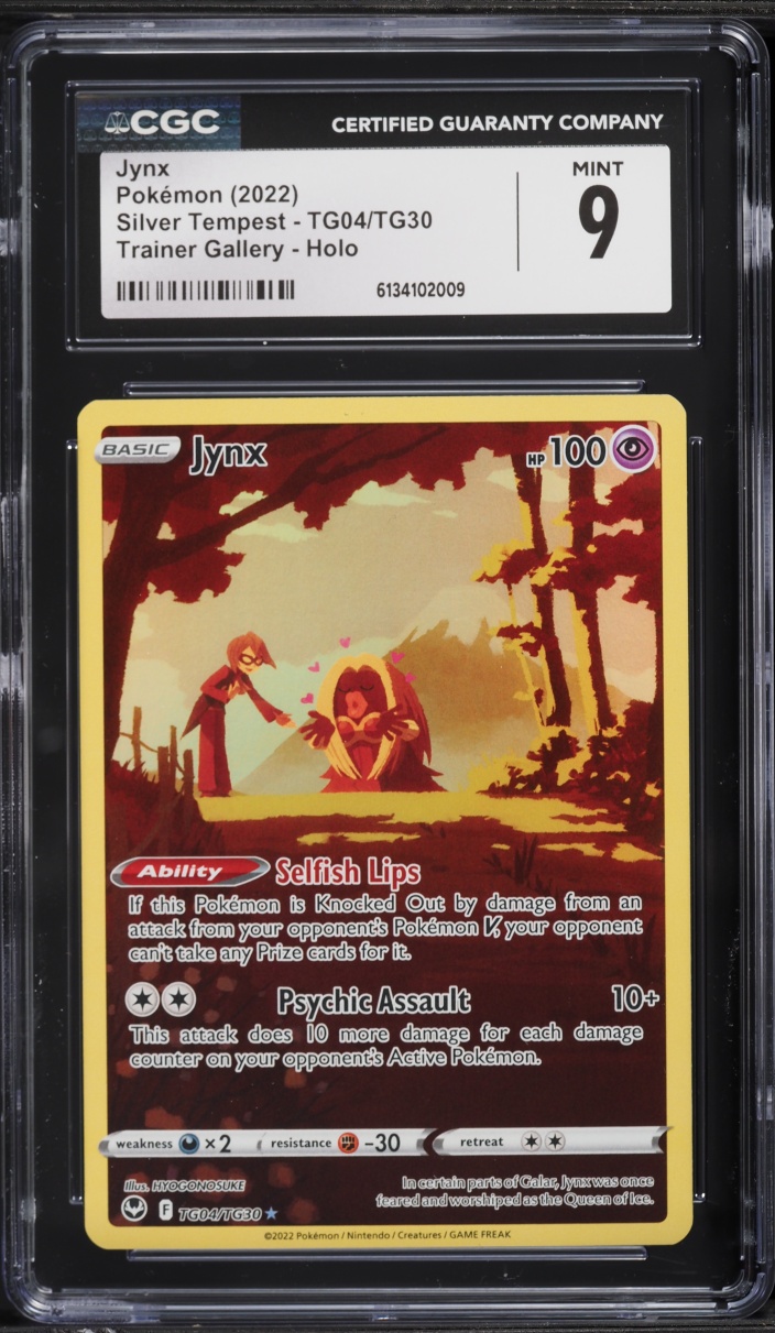 2022 Pokemon Sword & Shield Silver Tempest CHR Jynx #TG04 CGC 9 MINT