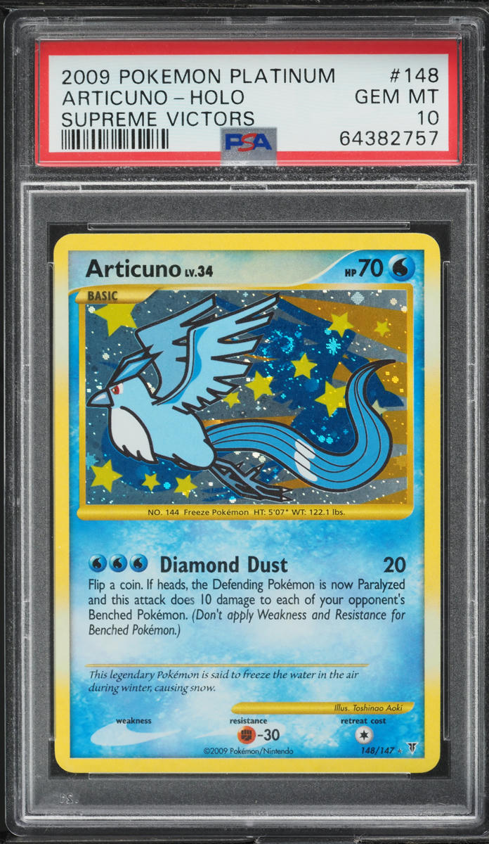 2009 Pokemon Platinum Supreme Victors Holo Articuno #148 PSA 10 GEM MINT