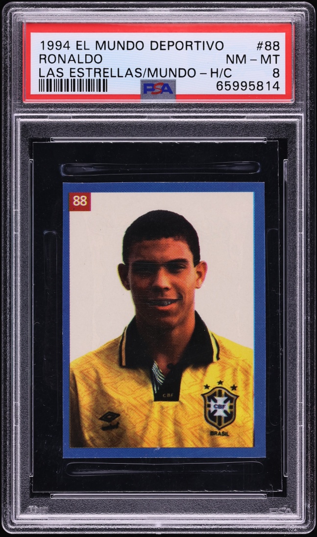 1994 El Mundo Deportivo Las Estrellas Del Mundo Ronaldo ROOKIE #88 PSA 8 NM-MT