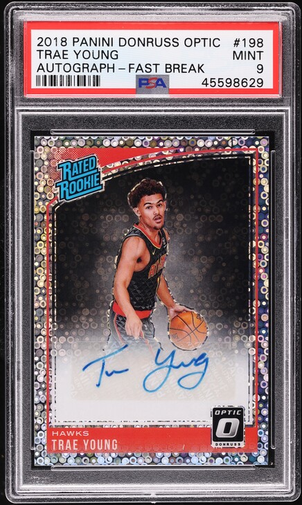 Trae Young Contenders Optic RC 鑑定済み 2023 Panini Contenders Optic Veteran Ticket Red Trae Young AUTO