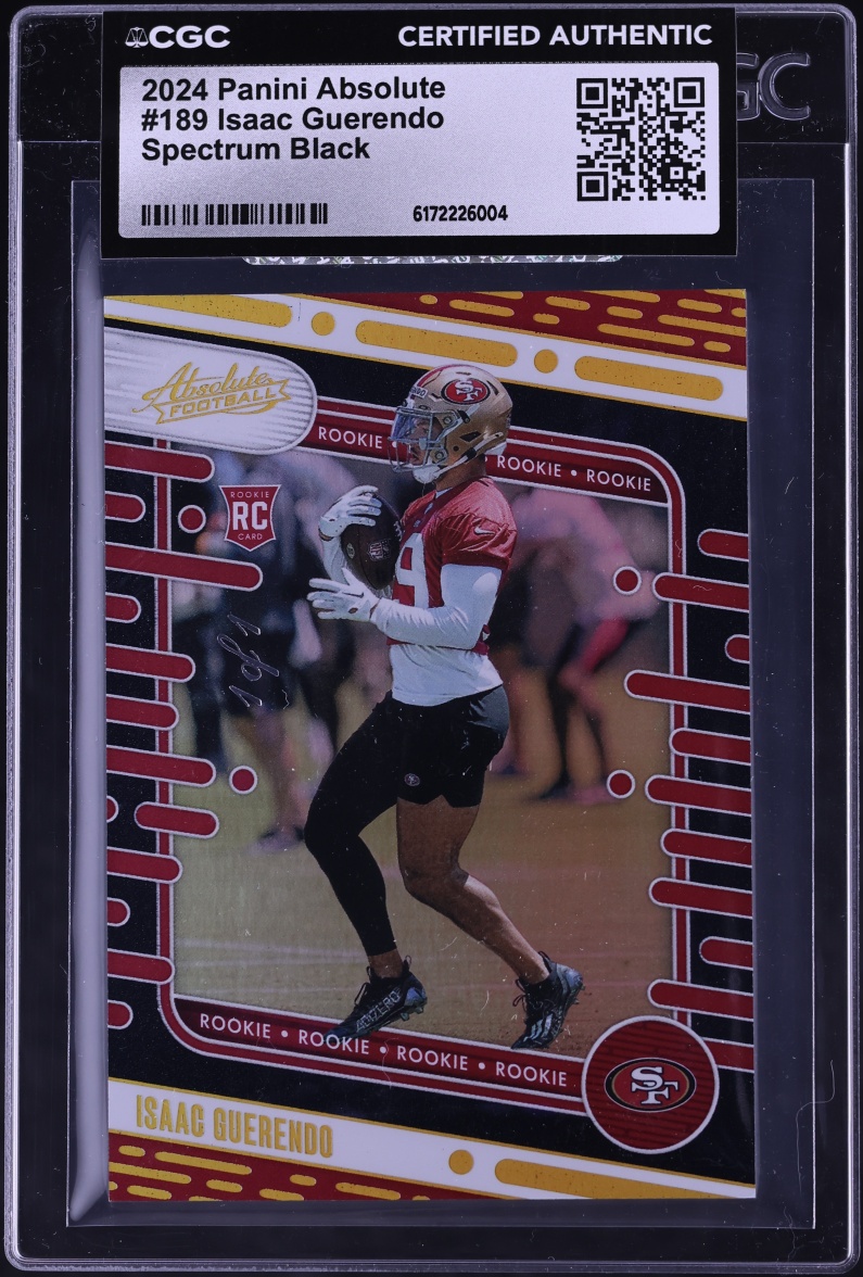 2024 Absolute Spectrum Black Isaac Guerendo ROOKIE 1/1 #189 CGC AUTH