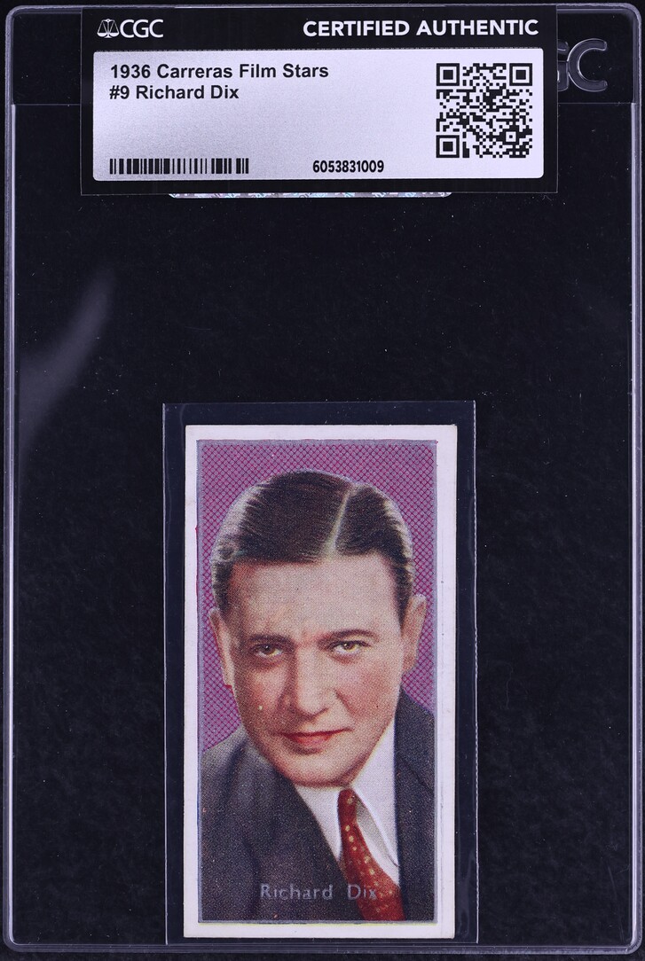 1936 Carreras Film Stars Richard Dix #9 CGC AUTH on Fanatics Collect