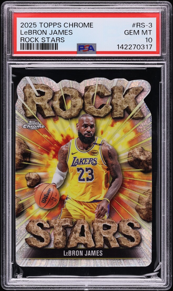 2025 Topps Chrome Rock Stars LeBron James #RS-3 PSA 10 GEM MINT - Photo 1