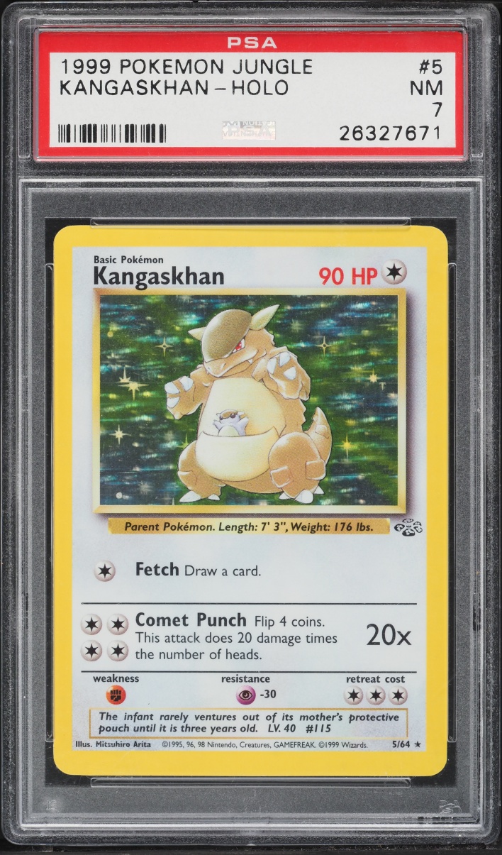 1999 Pokemon Jungle Holo Kangaskhan #5 PSA 7 NRMT