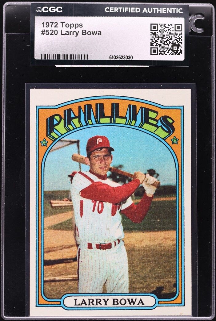 1972 Topps Larry Bowa #520 CGC AUTH