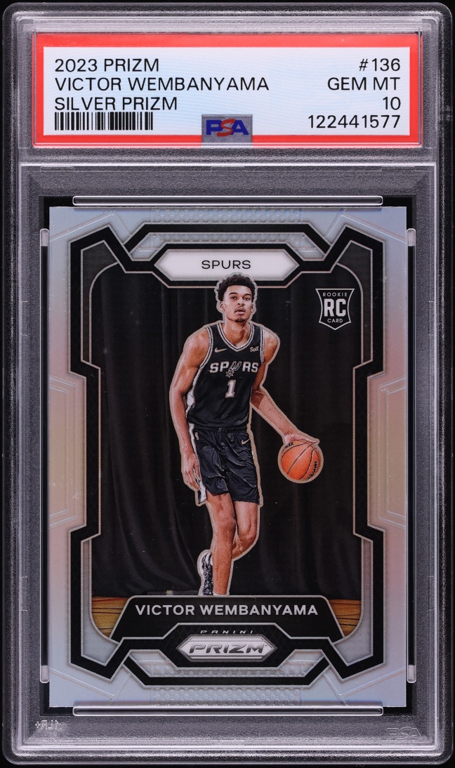 2023 Panini Prizm Silver Victor Wembanyama ROOKIE #136 PSA 10 GEM MINT
