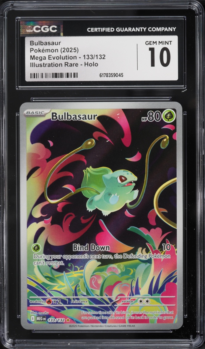 2025 Pokemon Mega Evolution IR Bulbasaur #133 CGC 10 GEM MINT