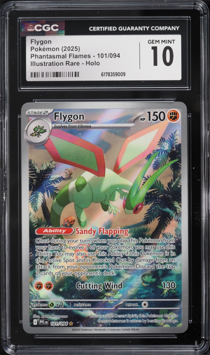 2025 Pokemon Mega Evolution Phantasmal Flames IR Flygon #101 CGC 10 GEM MINT