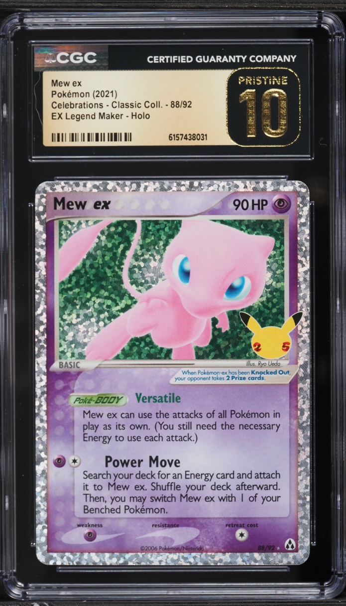 2021 Pokemon Sword & Shield Celebrations Classic Collection Holo Mew ex #88 CGC 10 PRISTINE