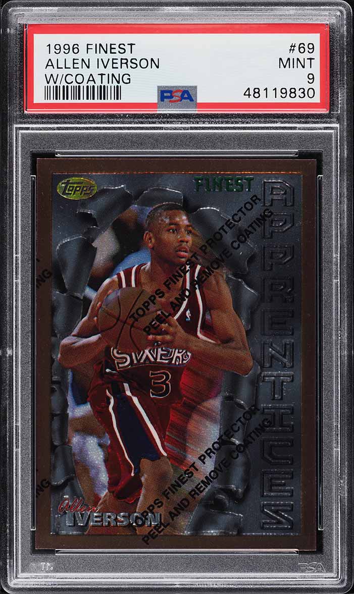 1996 Finest Bronze w/ Coating Allen Iverson ROOKIE #69 PSA 9 MINT